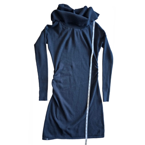 Athleta Dorset Black Organic Cotton Wool Blend Cowl Neck Collar Sweater - Picture 9 of 16